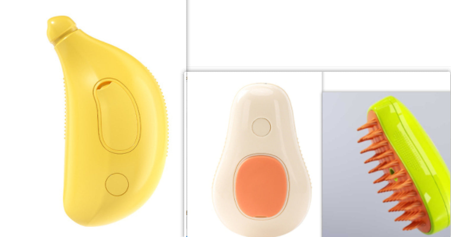 Steamy Cat Brush Cat Dog Grooming Comb Electric Self Cleaning Steam Cat Brush for Massage Avocado Shape Pet Spray Cat Grooming