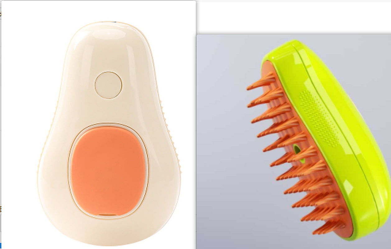 Steamy Cat Brush Cat Dog Grooming Comb Electric Self Cleaning Steam Cat Brush for Massage Avocado Shape Pet Spray Cat Grooming