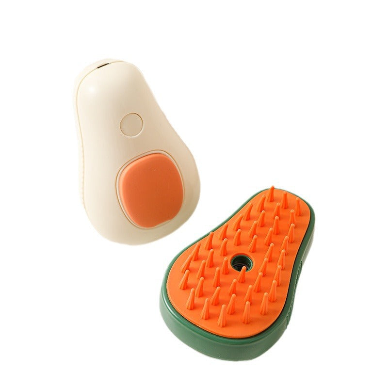 Steamy Cat Brush Cat Dog Grooming Comb Electric Self Cleaning Steam Cat Brush for Massage Avocado Shape Pet Spray Cat Grooming